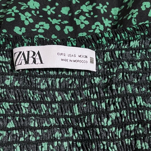 Zara Floral Print Sweetheart Neckline Long Sleeves Mini Dress - Picture 8 of 10